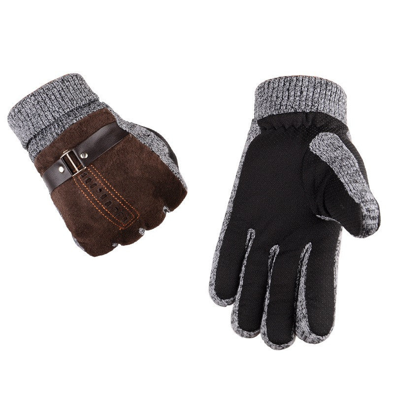 Non-slip Mens Thicken Gloves For Outdoor (Driving, Skiing, Hiking, Cycling, Golf & Hunting Gloves)