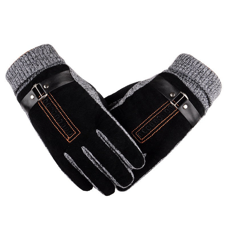 Non-slip Mens Thicken Gloves For Outdoor (Driving, Skiing, Hiking, Cycling, Golf & Hunting Gloves)
