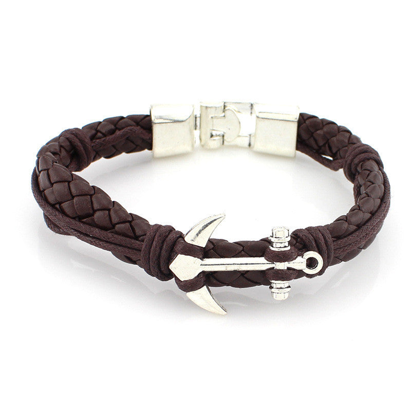 European Style Braided Leather Bracelet