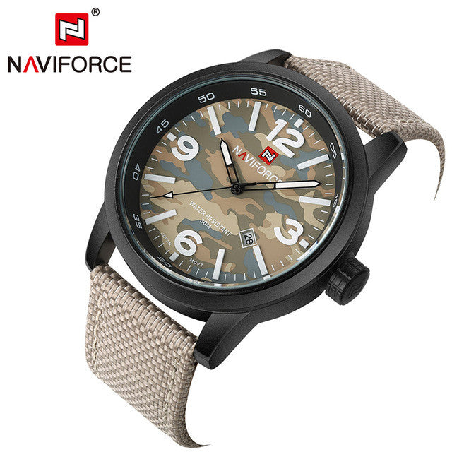 NAVIFORCE Men Army Military Watches (Waterproof Wrist Watch)