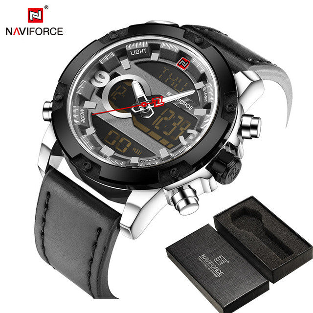 NAVIFORCE Quartz Digital Clock Military Waterproof