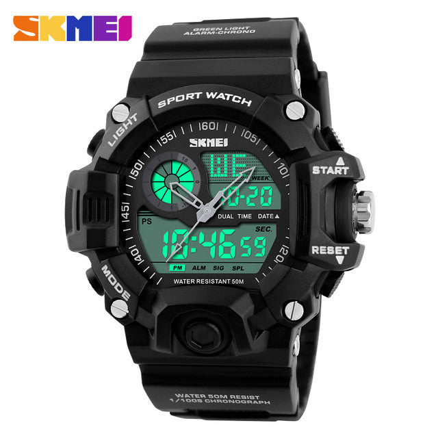 SKMEI Camouflage Dual Display Digital Wristwatch