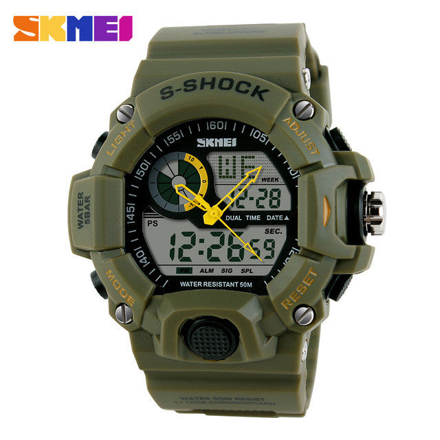 SKMEI Camouflage Dual Display Digital Wristwatch