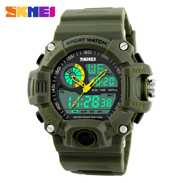 SKMEI Camouflage Dual Display Digital Wristwatch