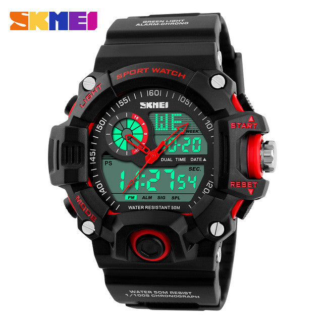 SKMEI Camouflage Dual Display Digital Wristwatch