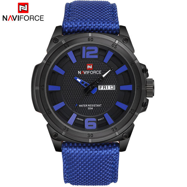 Naviforce Watches Men's Quartz Hour Dial Date Clock Man Army Military Waterproof
