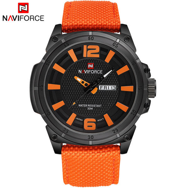 Naviforce Watches Men's Quartz Hour Dial Date Clock Man Army Military Waterproof