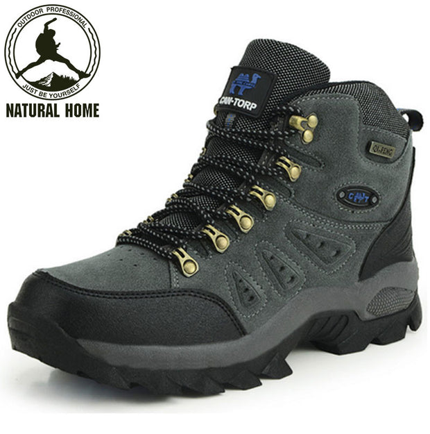 Natural Home Waterproof Leather High-Top Outdoor Trekking Boots For Men & Women