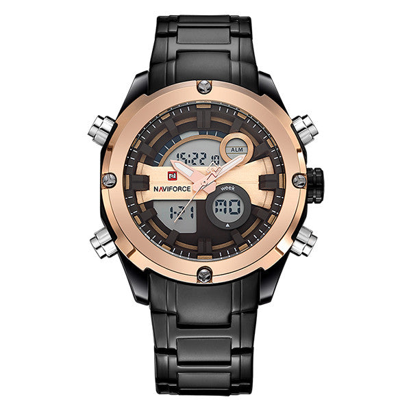 NAVIFORCE Waterproof Sports Watches Analog LED Wrist Watch