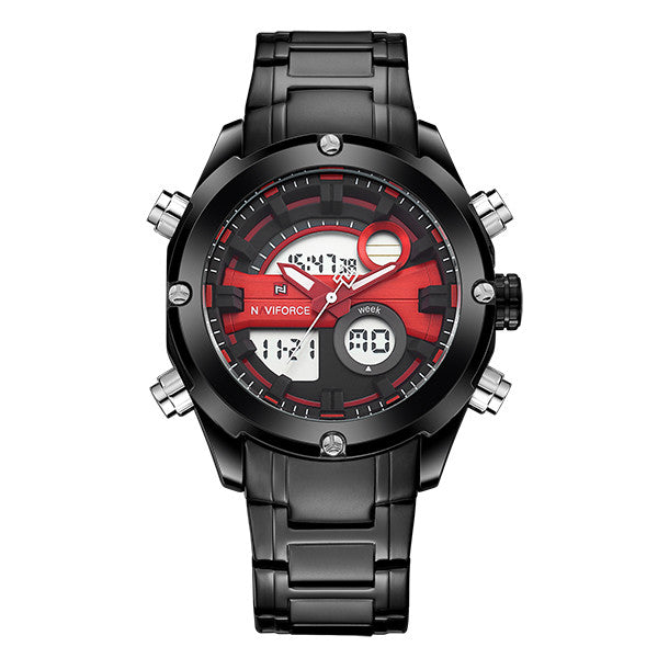 NAVIFORCE Waterproof Sports Watches Analog LED Wrist Watch