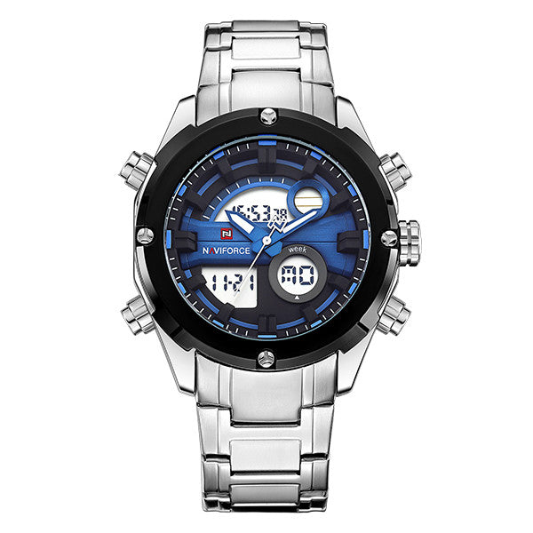 NAVIFORCE Waterproof Sports Watches Analog LED Wrist Watch
