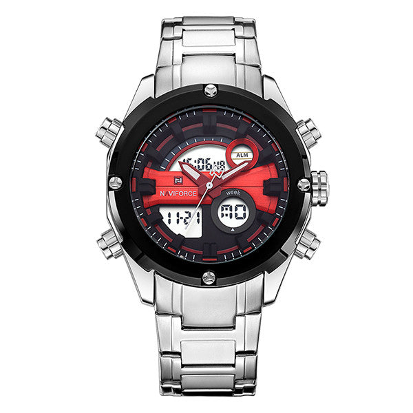 NAVIFORCE Waterproof Sports Watches Analog LED Wrist Watch