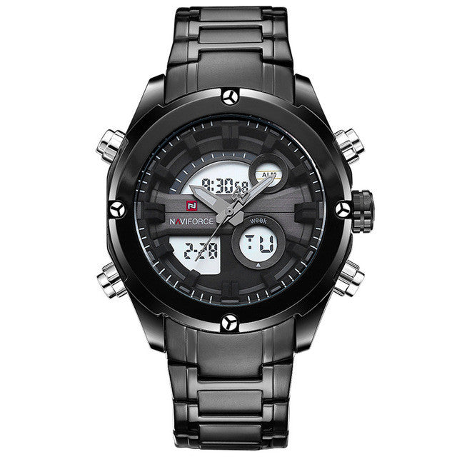 NAVIFORCE Waterproof Sports Watches Analog LED Wrist Watch