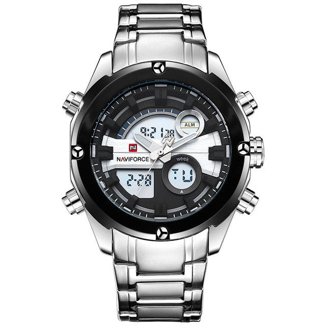 NAVIFORCE Waterproof Sports Watches Analog LED Wrist Watch