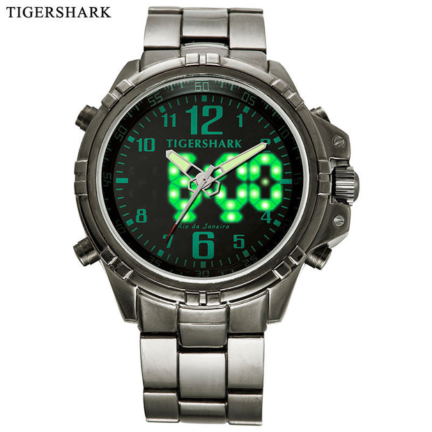 TIGERSHARK Alloy Quartz Wristwatch 30M