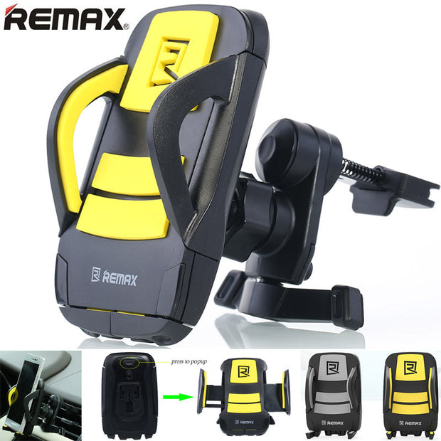 REMAX Universal Car Phone Holder 360 Rotating Air Vent Mount Mobile Phones Stand Holders